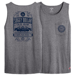 Old Rum Label Tank Top - Soggy Dollar SMALLL / Grey Legacy